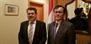 Ambassador Nidal Yehya (left) with Chief of Protocol H.E. Mr. Akira Sugiyama at the Embassy Residence during a Dinner